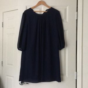Navy Blue Eva Mendes dress